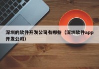 深圳的軟件開發(fā)公司有哪些（深圳軟件app開發(fā)公司）