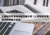 上海軟件開發(fā)培訓(xùn)機構(gòu)哪個好（上海軟件開發(fā)培訓(xùn)機構(gòu)哪個好些）