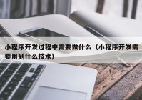 小程序開(kāi)發(fā)過(guò)程中需要做什么（小程序開(kāi)發(fā)需要用到什么技術(shù)）