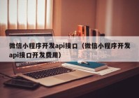 微信小程序開(kāi)發(fā)api接口（微信小程序開(kāi)發(fā)api接口開(kāi)發(fā)費(fèi)用）